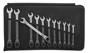 Set: Combination ratcheting Wrenchs Open-Ratch 12-pcs.,17F/12 - Picture 1 of 6