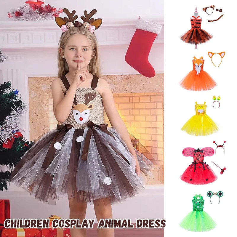 Niña Zorro Princesa Vestido Juegos con disfraces Halloween Bosque Animal Fiesta Disfraz Foto 1 de 4