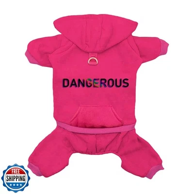 Izefia Perro Sudadera con Capucha Ropa con Bolsillo 4 Patas Mono Polar Suéter Invierno S Foto 1 de 4