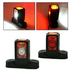 2x 4 LED Red White Amber Side Marker Lights Outline Lamp Car Truck Trailer Van - Picture 1 of 6