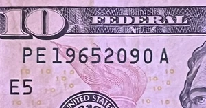 2/9/1965 Birthday / Anniversary Date Note February 9th 1965 $10 Ten Dollar Bill - Picture 1 of 4