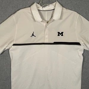Nike Jordan Michigan Polo Mens Large Wolverines Golf Shirt L NCAA - Picture 1 of 9