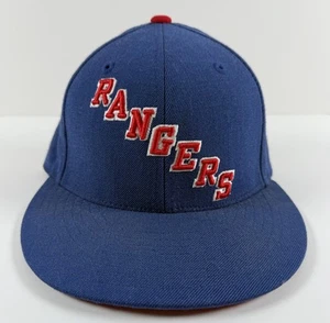 Mitchell & Ness NY Rangers Hat Cap Fitted Size 7 Nostalgia Co Wool Blue NHL - Picture 1 of 10