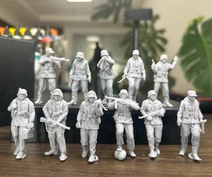 1/35 Segunda Guerra Mundial Ejército Alemán "Postura de Invierno" 11 Hombre Grupo Modelo (Impreso 3D) - Imagen 1 de 7
