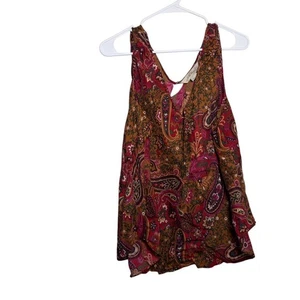 Lane Bryant Intimates Tank Top Women's 22/24 Sleeveless Paisley Silk V-Neck - Picture 1 of 9