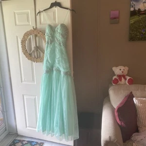 Bee Darlin Prom  Sequin Formal Party /Wedding/Prom size 1/2, pale mint with zip  - Picture 1 of 11