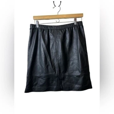 KENNETH COLE black leather skirt 8 - Image 1 of 4