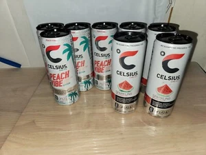 8 Pack Celsius Live Fit Peach Flavor & Watermelon 12floz Each 8-Pack - Picture 1 of 4