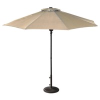 9 Ft Market Patio Umbrella Vented Vinyl Canopy Aluminum Pole Octagon Dark Brown For Sale Online Ebay