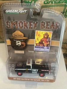 Dodge Ram D250 1987 serie Greenlight Smokey Bear camioneta con equipo contra incendios - Imagen 1 de 1