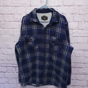Freedom Foundry Dry Goods Co Fleece Plaid Jacket Mens XL Outdoors Pockets - Picture 1 of 8
