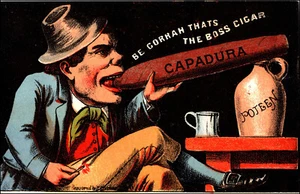 Antique Capadura Cigar/Segar Advertising Victorian Trade Card - Picture 1 of 2
