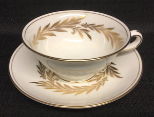 Minton Malta Gold 2" Cup & Saucer Made in England H4901 - Picture 1 of 4