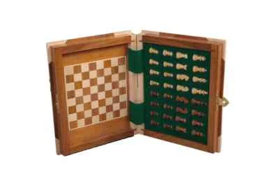BOOK WOODEN MAGNETIC Travel Chess Set - LARGE - Image 1 of 4
