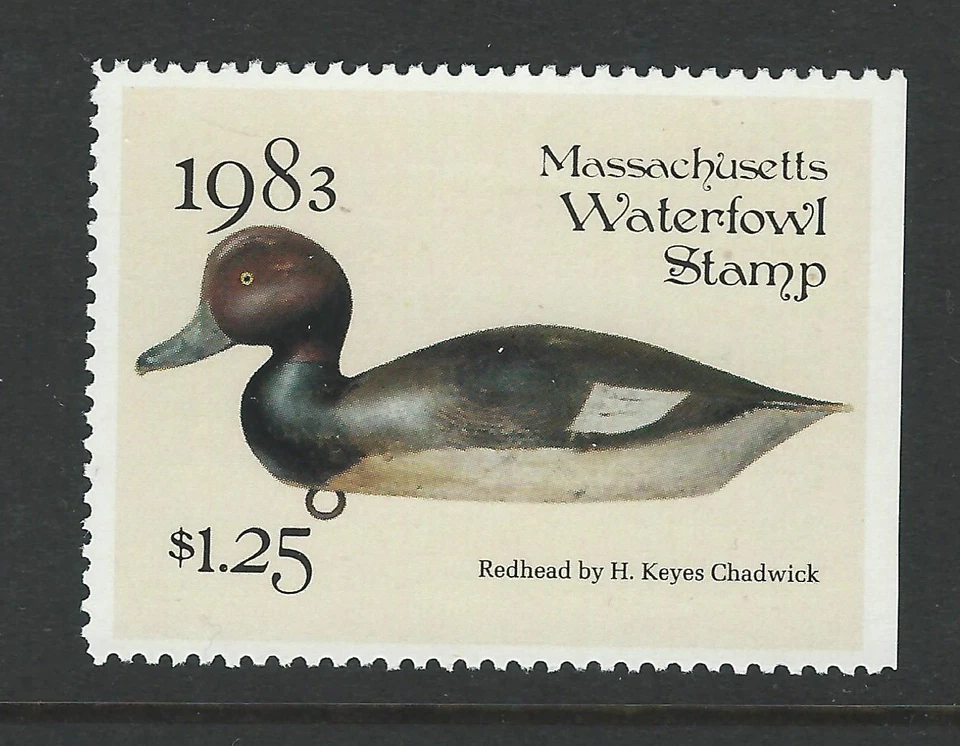 Bigjake: MA10, $1.25 Redhead Decoy, 1983 Massachusetts - Image 1 of 1