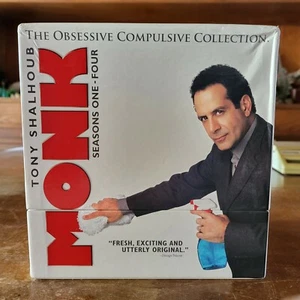 Monk seasons 1 thru 4 on a 16 disc set DVDs Excellent Condition (Tony Shaloub)  - Picture 1 of 7