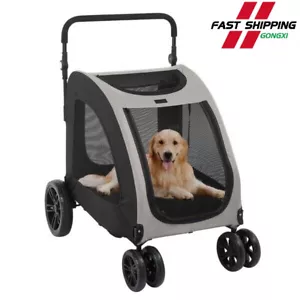 Sell Well Dog Stroller for Medium to Large Dogs, Foldable Dog Wagon with 4 Wheel - Picture 1 of 19