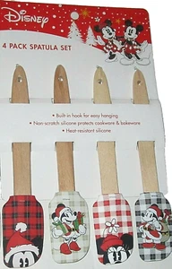 DISNEY'S MICKEY & MINNIE 4 Pack Juego de Espátulas de Silicona MICKEY & MINNIE'S NAVIDAD - Imagen 1 de 1