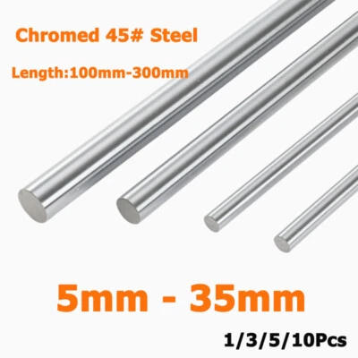 Diametro 5mm - 35mm Cromato 45# Acciaio Temprato Asta Tonda Asta - Immagine 1 di 4