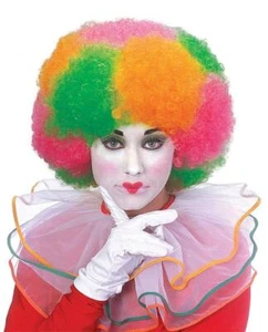 Neon Multi Color Deluxe Clown Wig - Picture 1 of 1