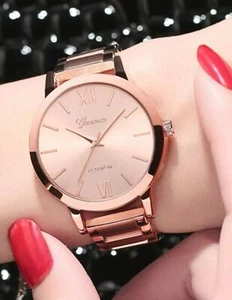 Ladies Women Quartz Wrist Watch Watches with Bracelet Strap... Rose Gold Analog - Picture 1 of 2