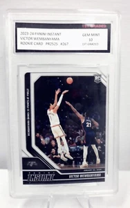 Tarjeta de novato Panini Instant Victor Wembanyama 2023-24 1/2525 SP Spurs #267 gema 10 - Imagen 1 de 2