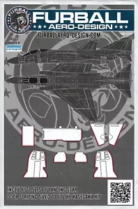 Juego de rayas de puerta de tren de aterrizaje fantasma FBD48014 Furball Aero-Design 1:48 F-4 - Imagen 1 de 2