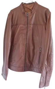 Chaqueta de cuero de oveja 100 % genuino para hombre, Bayon, Coguar, talla: grande, ML-2 - Imagen 1 de 17