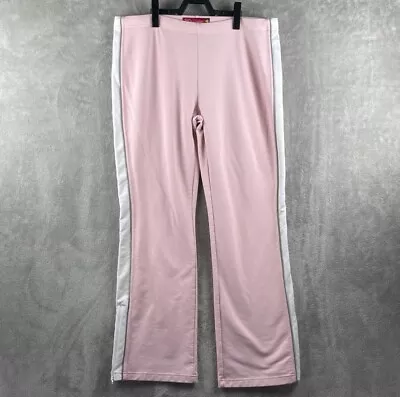 Pantalones elásticos a rayas So rosa blanco XL cremallera pierna informales Foto 1 de 4