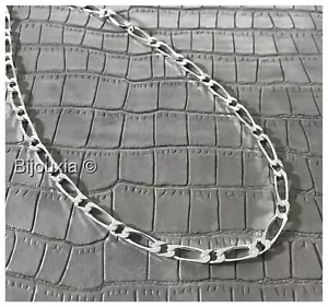 Figaro Mesh Kette 5MM X 50 CM massiv Silber 925/1000 gepunzt Herrenschmuck - Bild 1 von 5