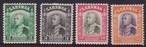 (F311-10) 1934 SARAWAK mix of 4stamps Sir Charles Brooke 2c to 25c MH (J) - Picture 1 of 1