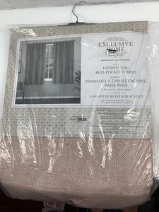 Lancaster Woven Blackout Drapes 52" x 63" Blush Color - Picture 1 of 4