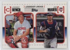 2010 Topps Legendary Lineage Johnny Bench Joe Mauer #LL31 HOF