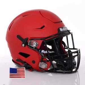 Riddell SpeedFlex ADULT Helmet - Black SF-2EG-II Facemask + US Flag Helmet Decal - Picture 1 of 86