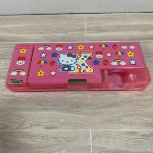Vintage 2002 Sanrio Japan Hello Kitty und Mimmy Vinyl magnetisches Federmäppchen - Bild 1 von 14