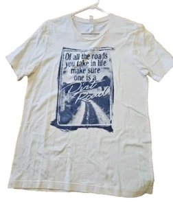 Bella Mens T-Shirt Canvas State of the World (Dirt Road) Casual Size L White - Picture 1 of 3