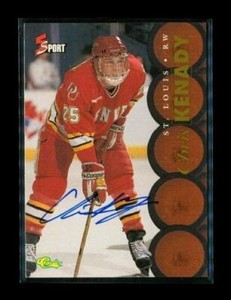 Vintage 1995 CLASSIC 5 SPORT AUTOGRAPH Hockey Trading Card CHRIS KENADY Blues