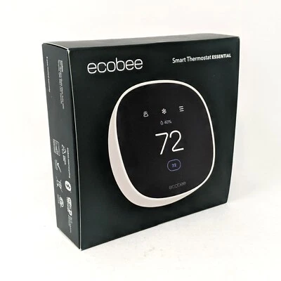 ecobee 2025 Smart Thermostat Essential Programmable Wi-Fi Thermostat - White - Image 1 of 4