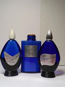 Vintage 1928 Evening In Paris Lot - Cologne, Powder, Toilet Water, Cobalt Blue - Picture 1 of 7