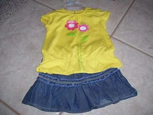 Toddler girls 2 piece summer skirt outfit, by Okie Dokie 18 months, great shape. - Picture 1 of 4