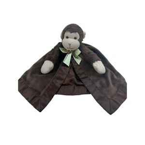 Bearington Baby Collection snuggle Security Blankie blanket Satin plush monkey - Picture 1 of 2