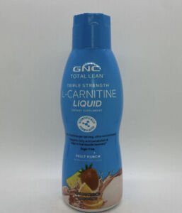GNC Total Lean Triple Strength L-Carnitine Liquid Fruit Punch 12/22