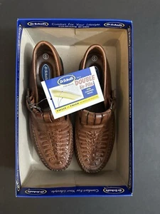 NEW Dr. Scholl's Hannah Womens 6 Brown Leather Double Air Pillo Cushion Shoes - Picture 1 of 8