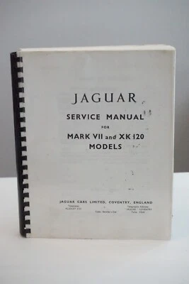 Manual de servicio Jaguar para Mark V11 y XK 120 Foto 1 de 4