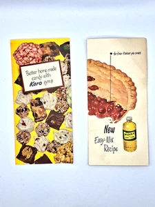 Karo Syrup Recipe Flyer/Mazola Cooking Oil Recipe Flyer - Picture 1 of 7