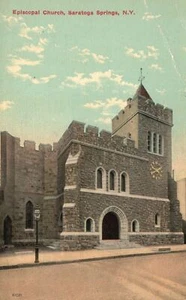 Vintage Postcard 1920's Episcopal Church Parish Saratoga Springs New York NY - Picture 1 of 2