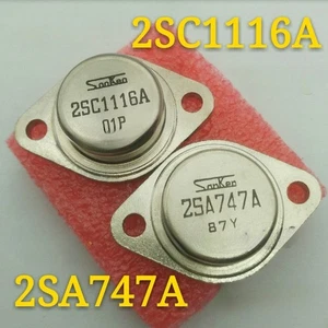 1pair New 2SA747A 2SC1116A 2S A747A 2S C1116A TO-3 TO3 Ic Chips Replacement - Afbeelding 1 van 1