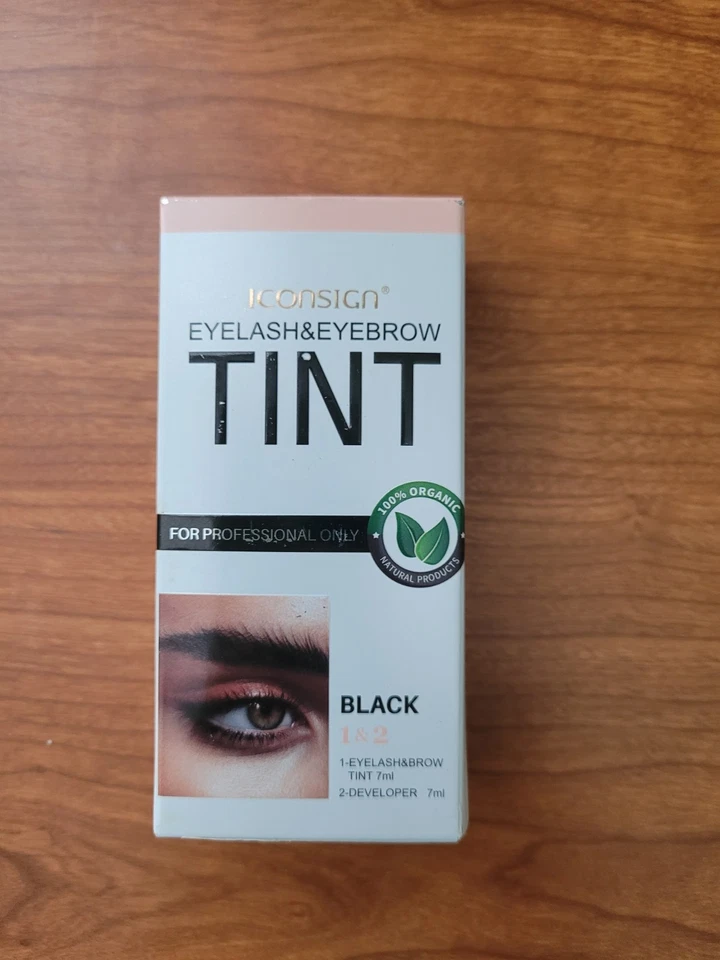 Eyelash & Eyebrow Tint Dye Developer Kit, Permanent Color, 100% Organic – Black - Image 1 of 1
