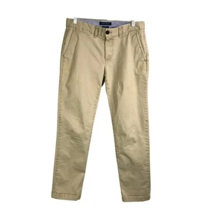 Pantalones chinos Tommy Hilfiger para hombre talla 30/30 corte recto ajuste personalizado frente plano - Imagen 1 de 9