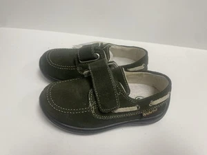 Scarpe Naturino bambino bambina slip on pelle oliva taglia EU 24/US 8 - Foto 1 di 14
